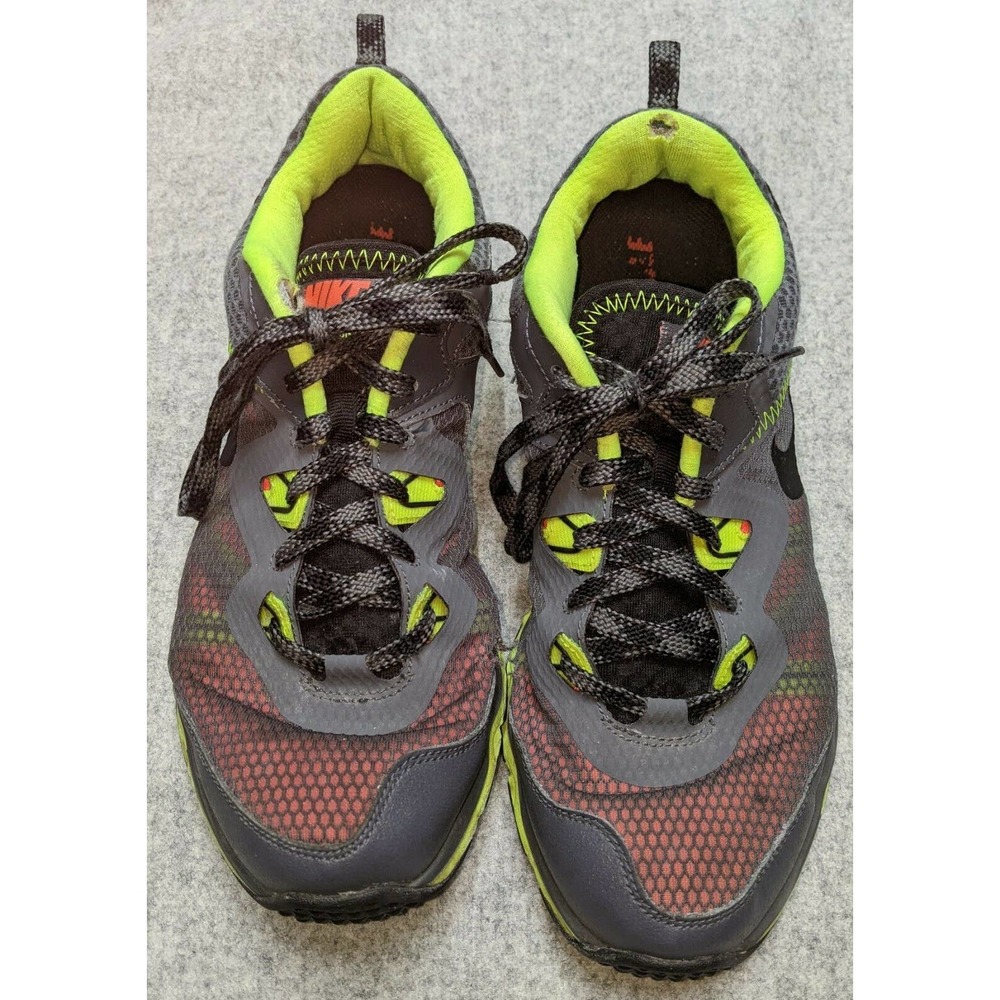 Nike Dual Fusion Trail Men's Shoes - Size 9.5 Gray Like Green Orange